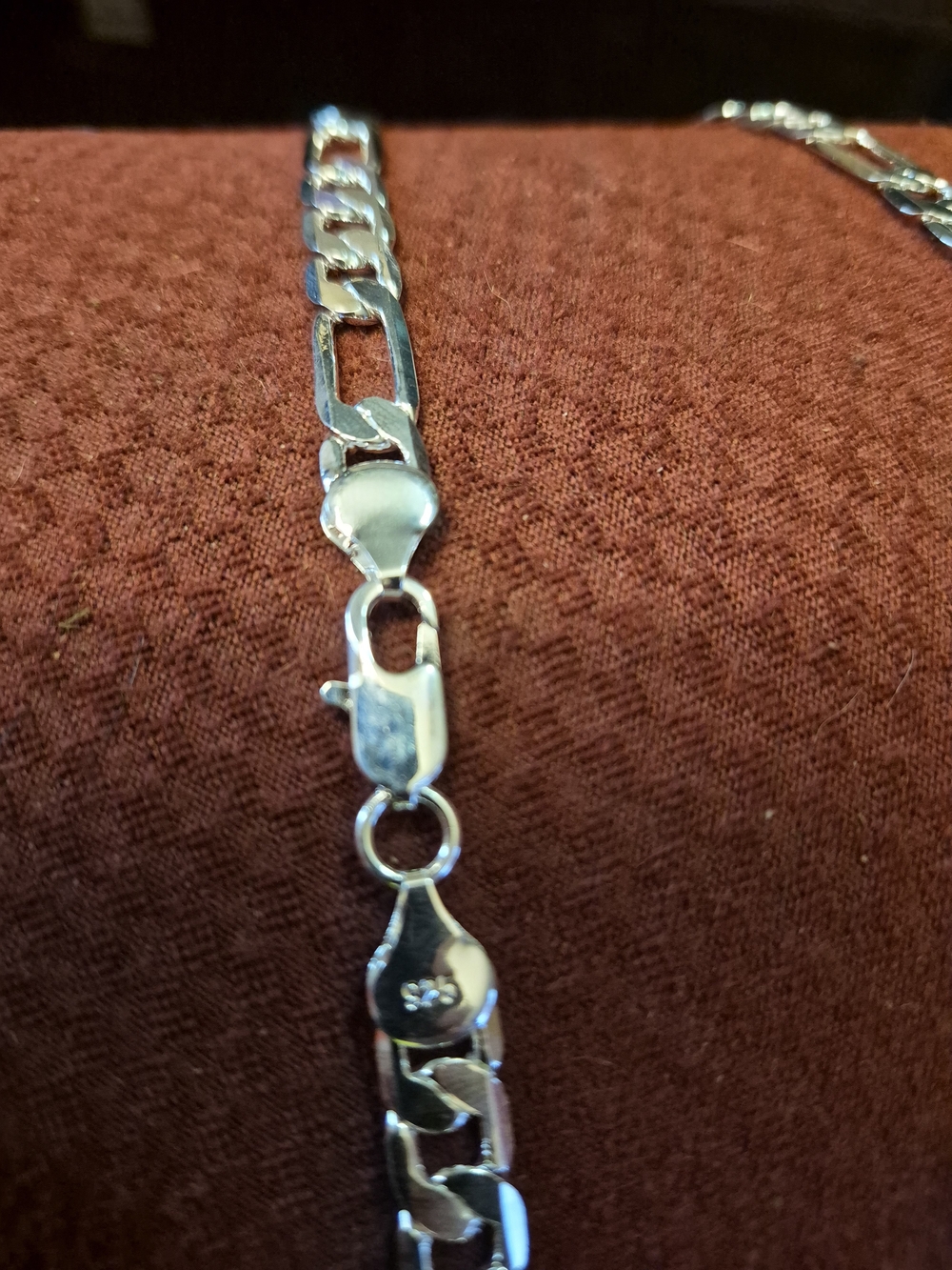 Sterling Silver Figaro Chain Necklace - Silver